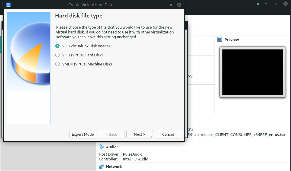 Hard disk file type