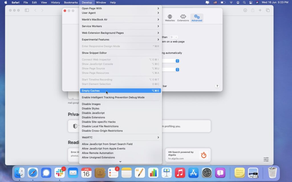 How to clear Safari cache on Mac- 3