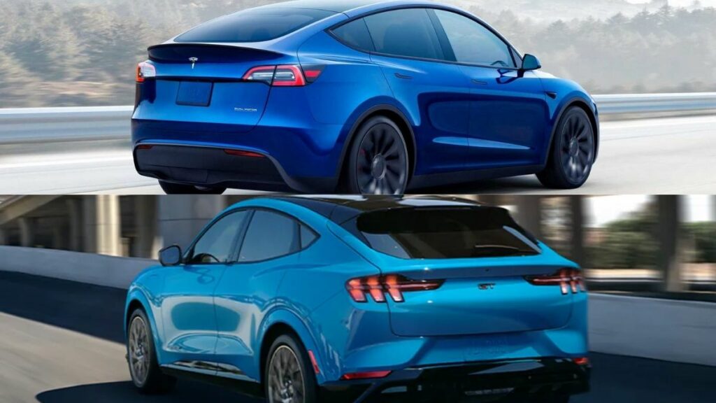 Mustang electric on sale vs tesla