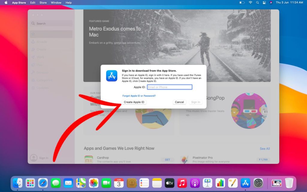 Set up Apple ID on Mac from App Store-2