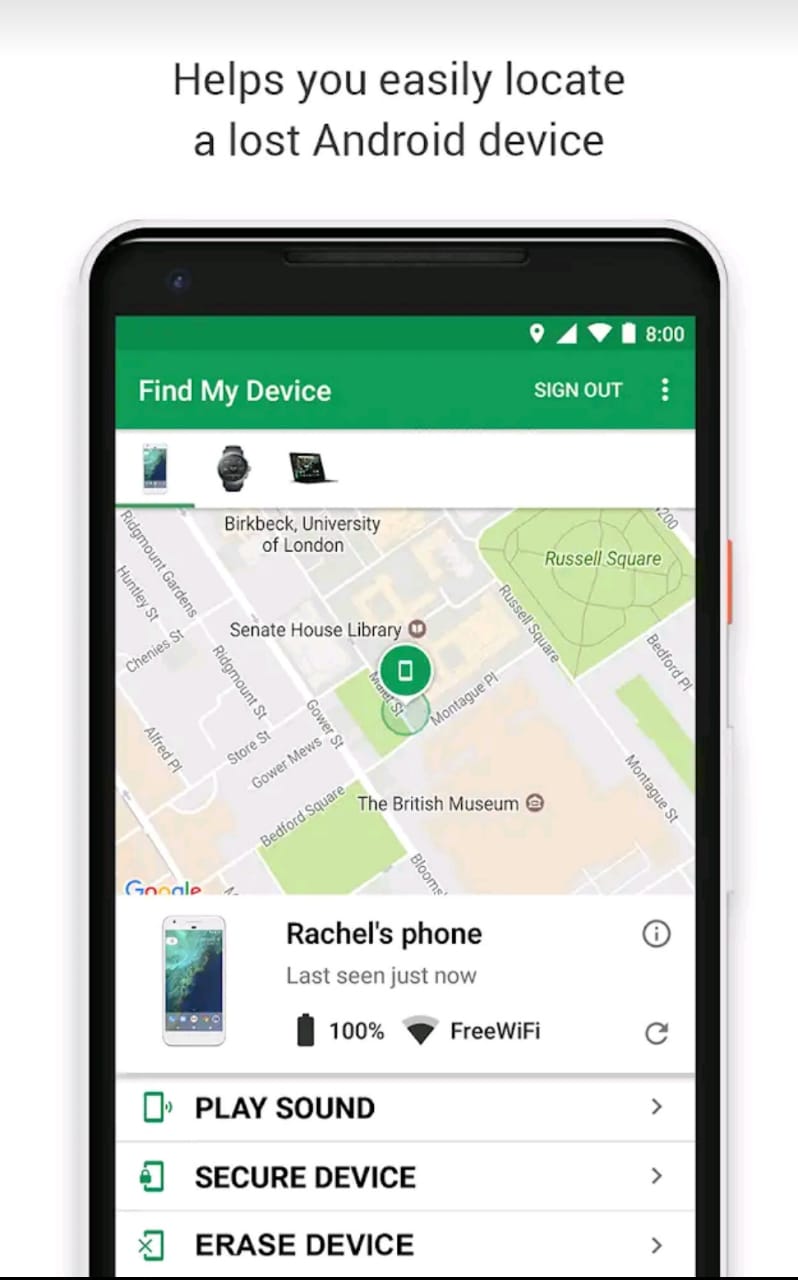 find my android devices