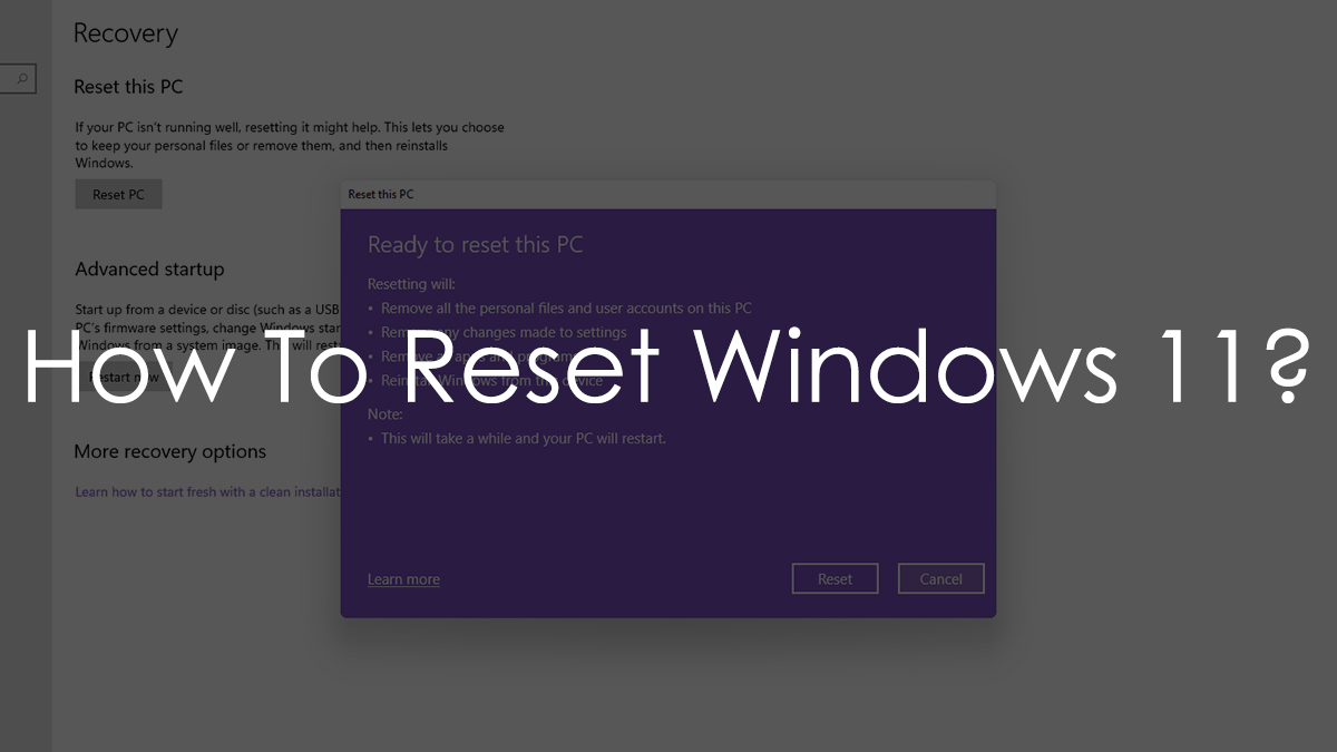 how to reset windows 11