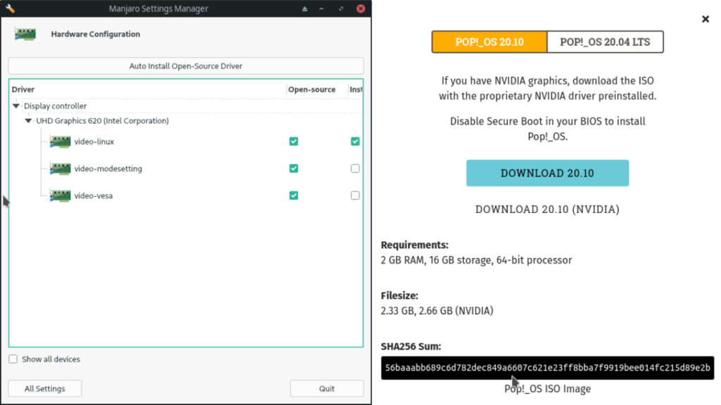 nvidia drivers and gaming - Manjaro Vs Pop!_OS