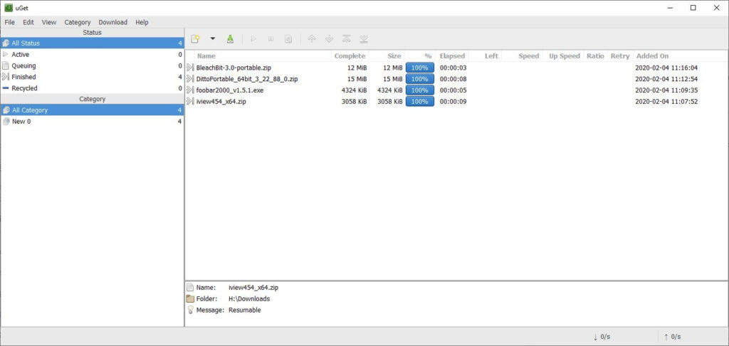 uget download manager - open source download manager