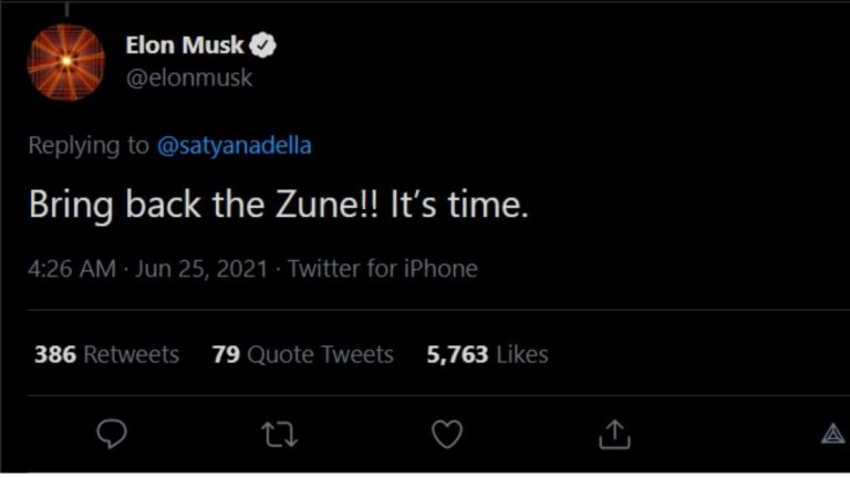 what is zune Elon musk
