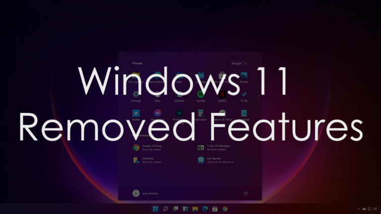 windows 11 removed features