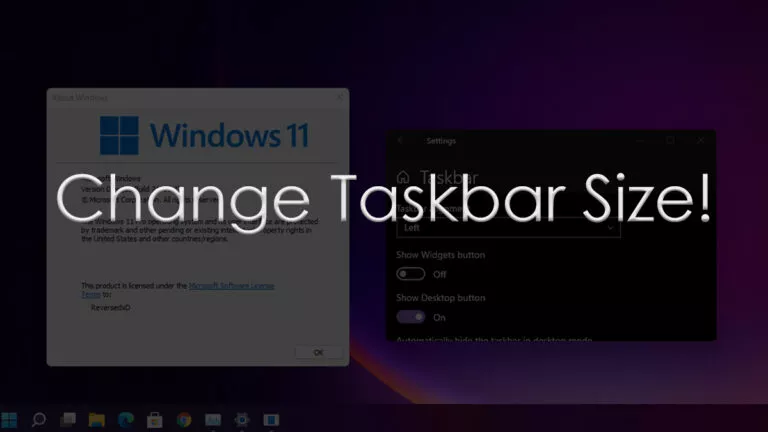 How To Change Taskbar Size in Windows 11?