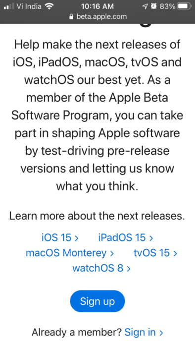 1 Enroll Apple Software Beta WatchOS