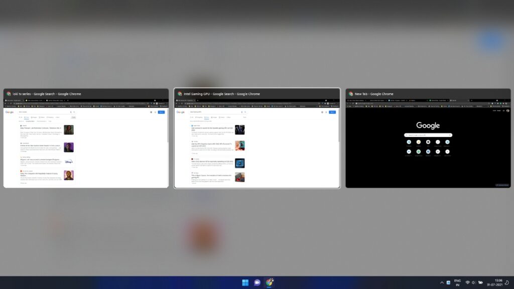 1. Windows 11 App Switching UI