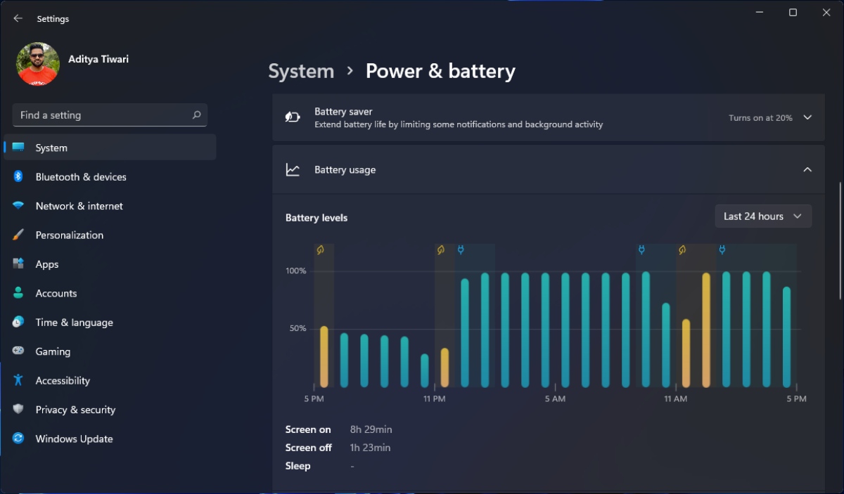 Battery stats