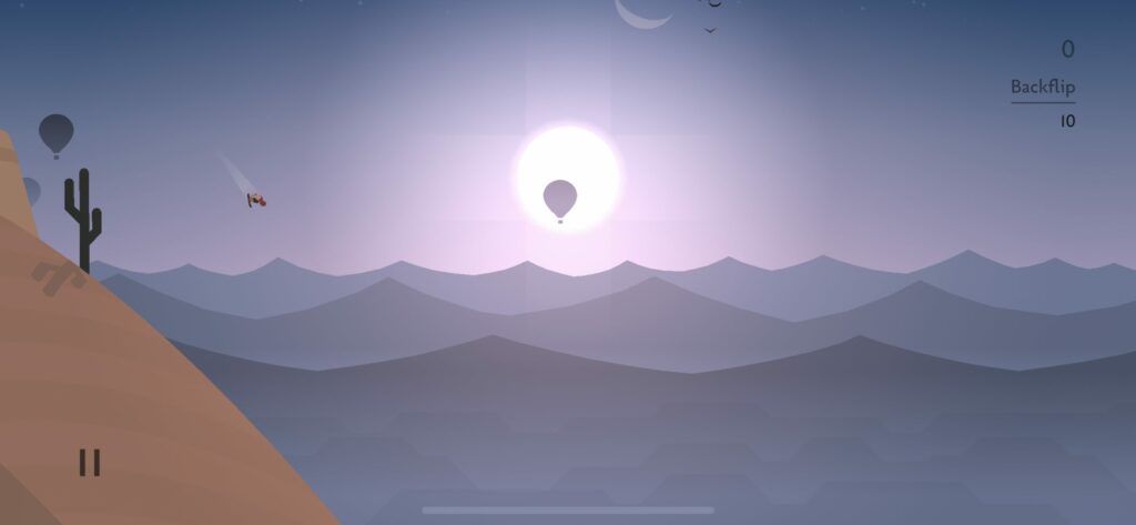 A screenshot from Alto's Odyssey