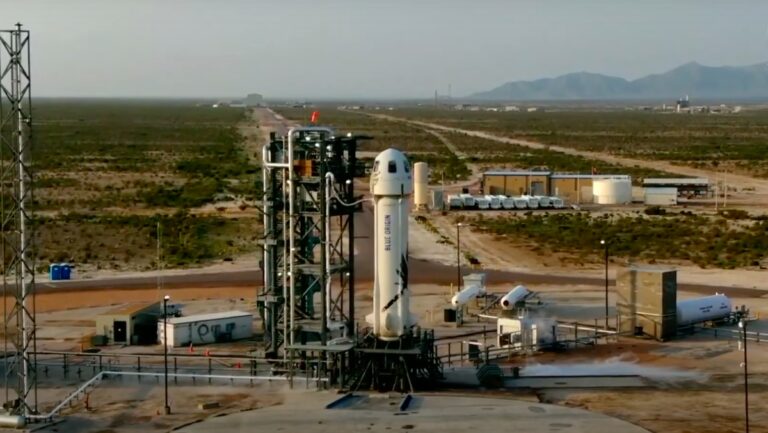 An image from New Shepard takeoff-1