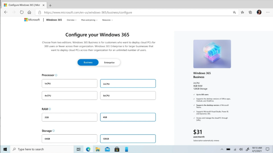 Configure Windows 356