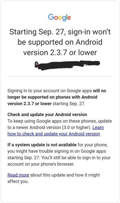 Google Disable Android Gingebread Login
