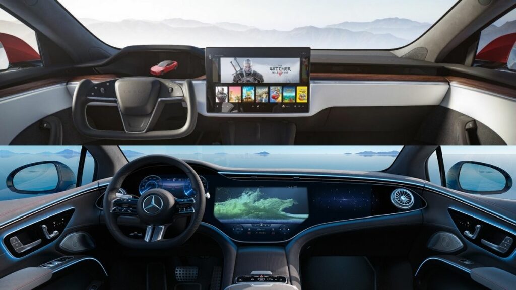 Model S Mercedes EQS Interior and features
