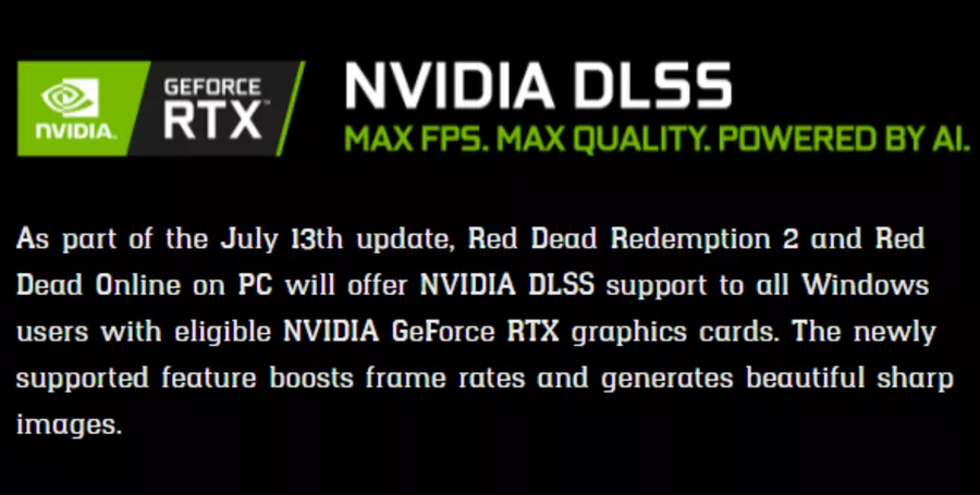 RDR2 Nvidia DLSS