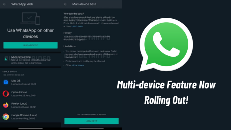 WhatsApp Multi-device Feature Now Rolling Out!