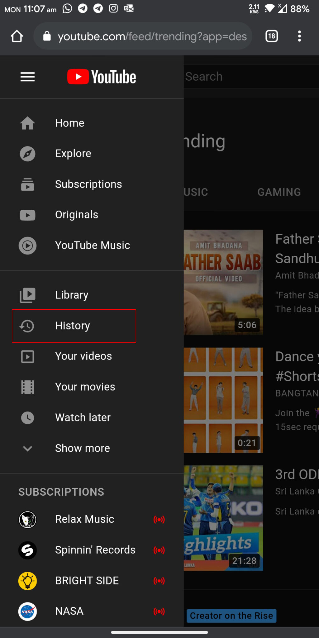 how to view youtube comment history on mobile