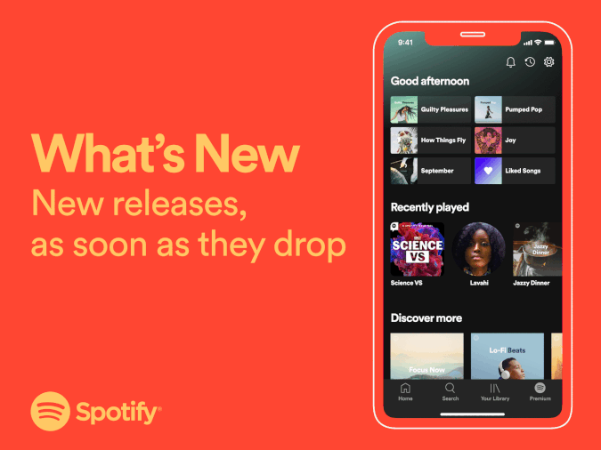 spotify new releases feature