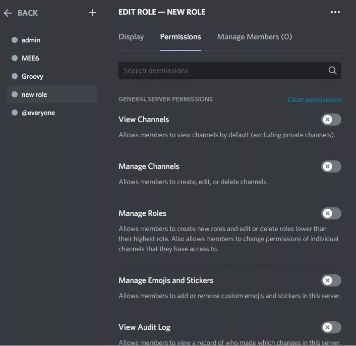 how to customize discord permissions