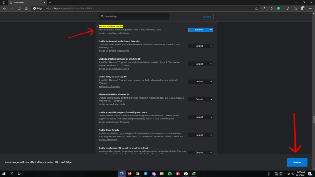 hide title bar windows 10