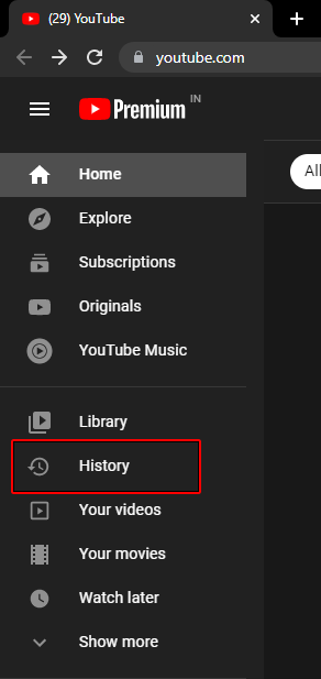 youtube history