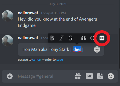 discord mark text as spoiler