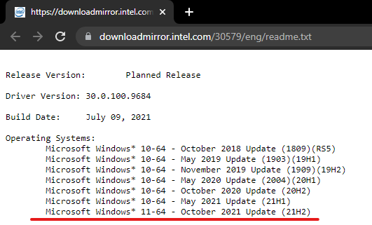 Intel document hints at possible release date of Windows 11