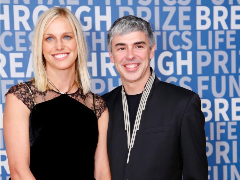 Larry Page and his wife, Lucinda Southworth