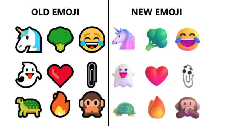 microsoft new 3d emoji