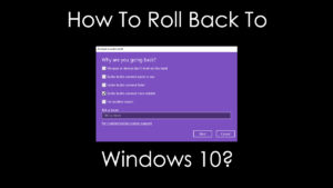 roll back to windows 10