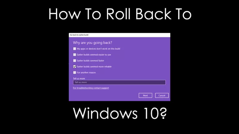 roll back to windows 10