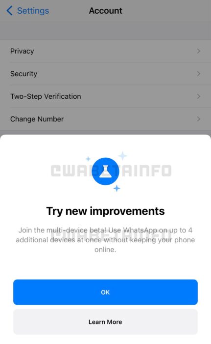 wabetainfo multi-device support