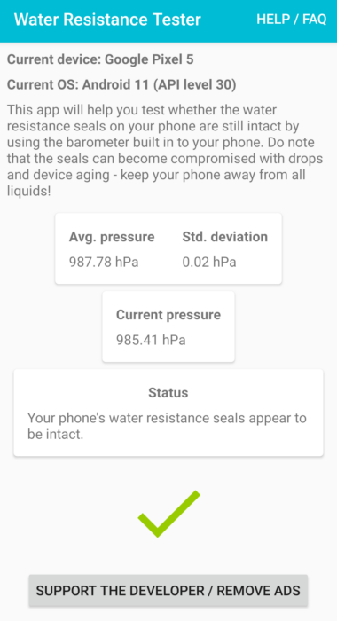 water resistance tester