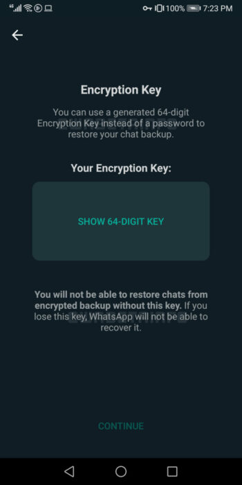 whatsapp cloud backups end to end encrypted