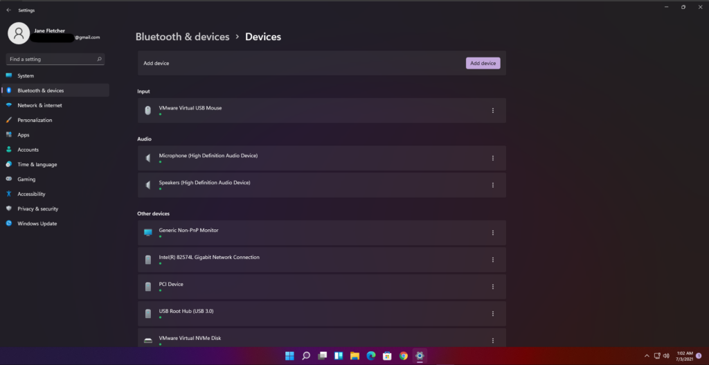 devices page