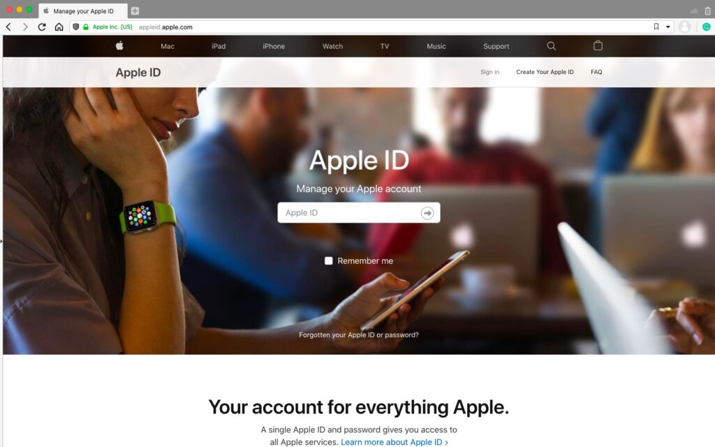 How to turn on two-factor authentication on Apple ID from the web