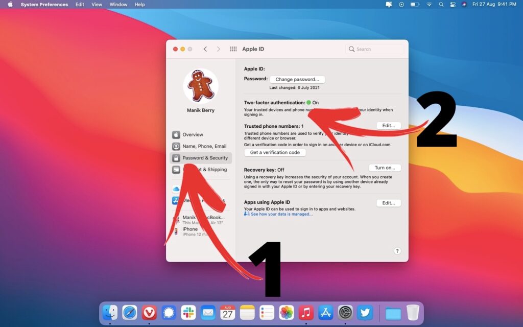 How to turn on two-factor authentication on Apple ID using Mac-2