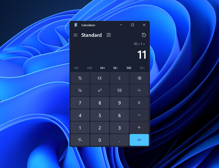 New Calculator on Windows 11