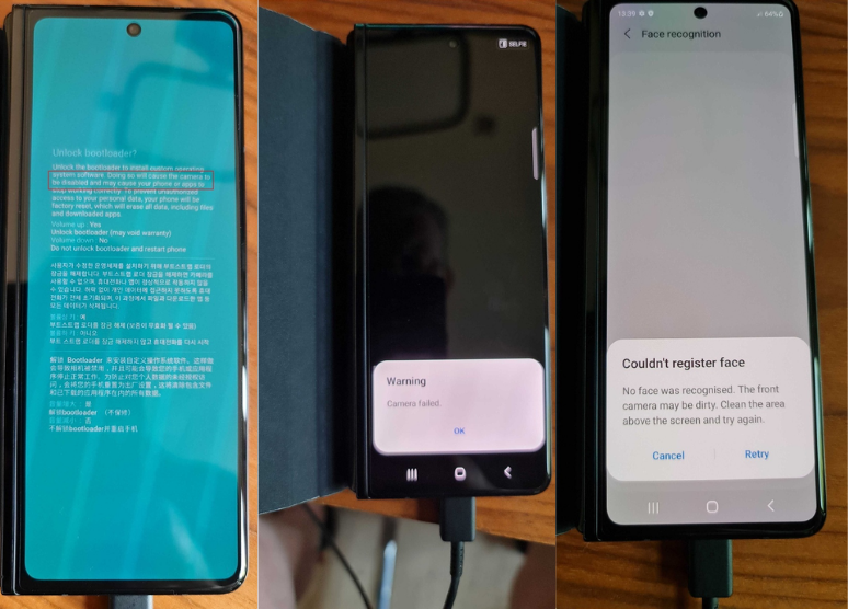 Samsung Z Fold 3 Camera stops after rooting