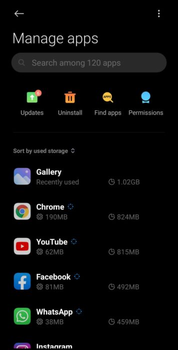 delete cache on Mi device 