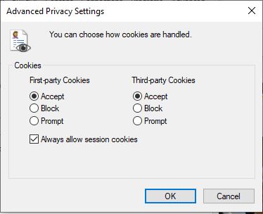 enable cookies in internet explorer