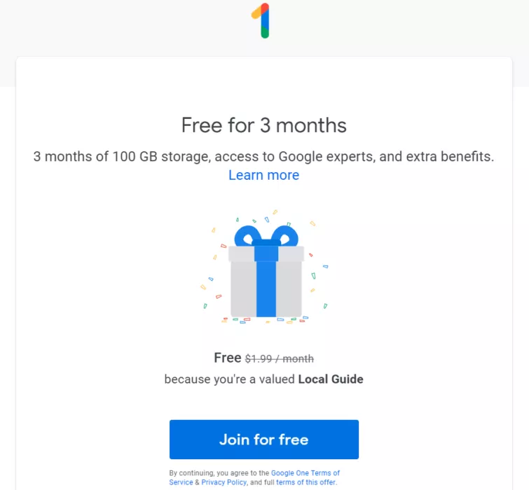 google one free trial