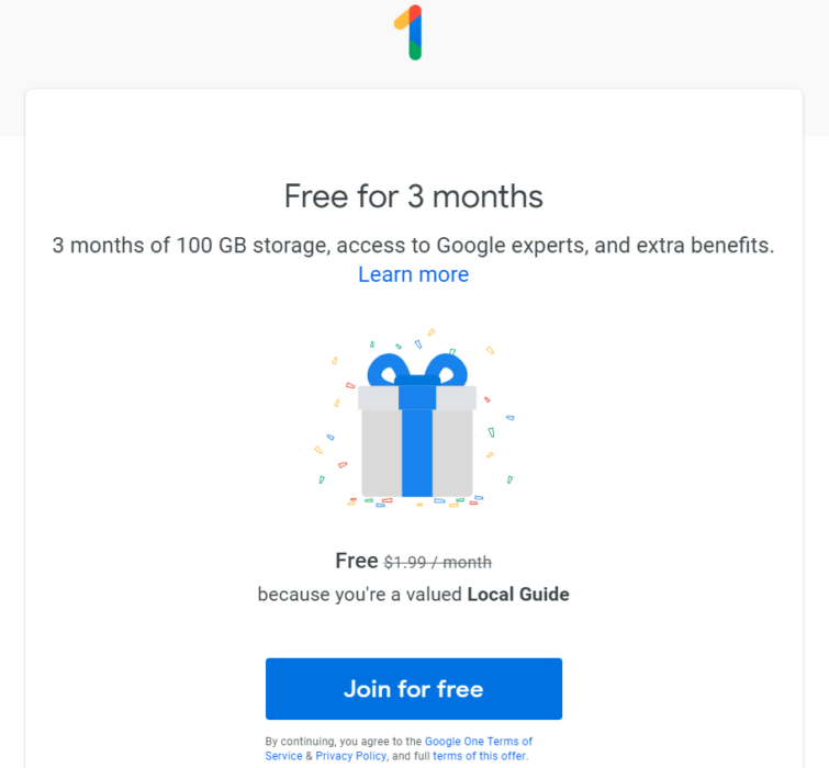 google one free trial