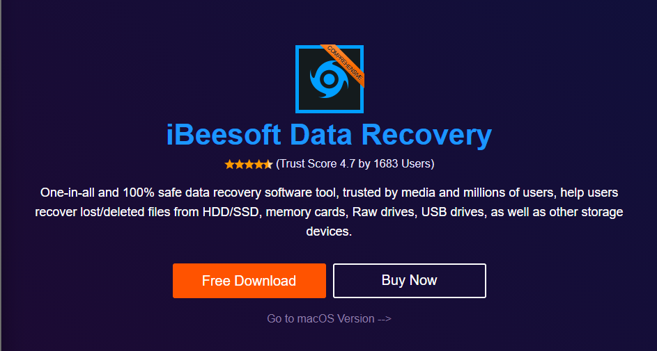ibeesoft data recovery too website
