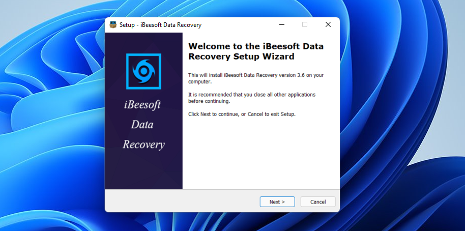 ibeesoft installation wizard