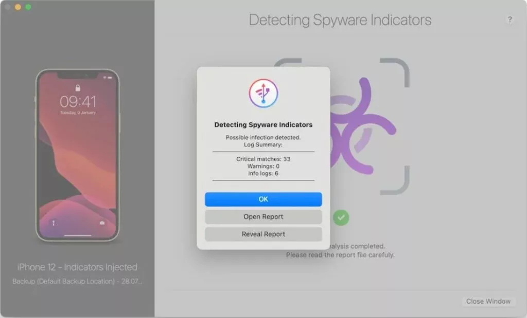 imazing app checks for spyware in ios
