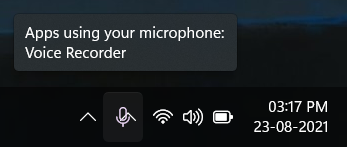microphone indicator