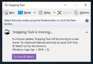 snipping tool new version