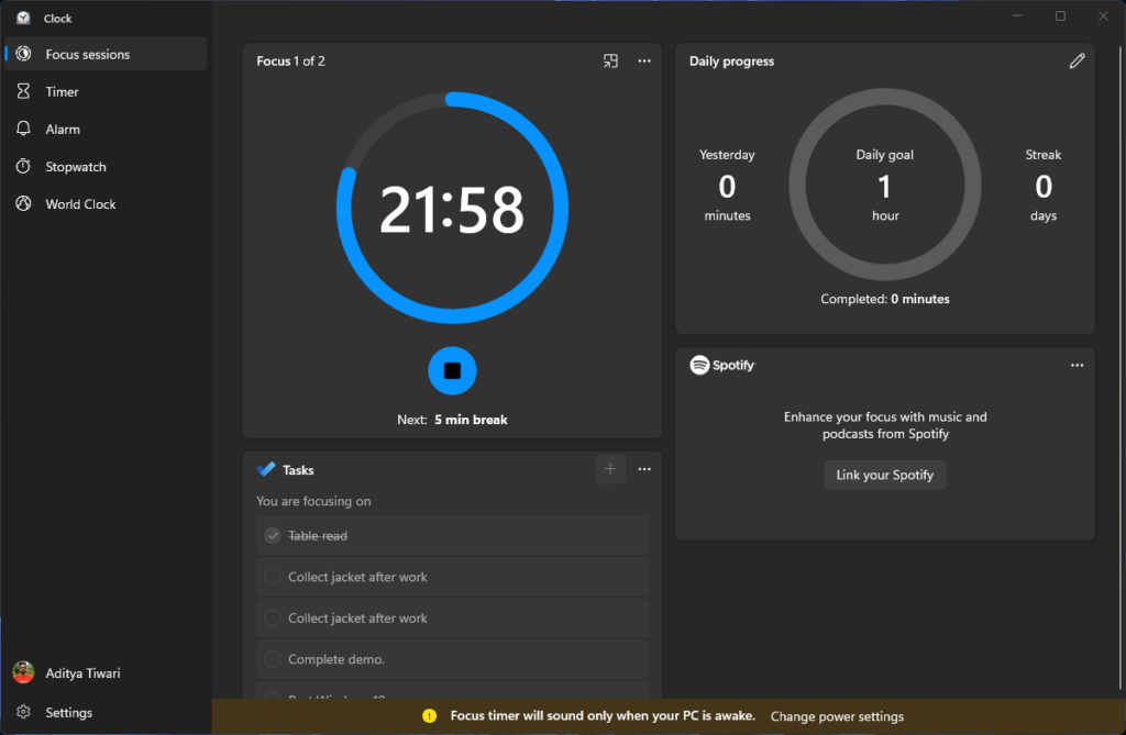 4 Focus Assist Spotify Controls